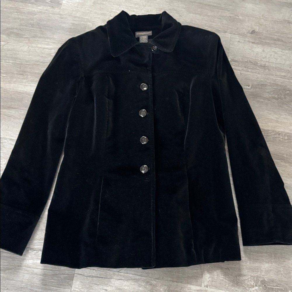 Banana Republic- crushed velvet blazer- size 10- Black holiday party classic